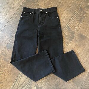 Madewell Slim Wide Leg Crop jeans in washed black